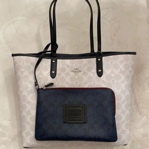 COACH Reversible Tote In Signature Canvas …